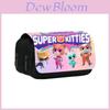 Estuche de Doble Capa Superkitties Para Niños Dibujos Animados Material Escolar