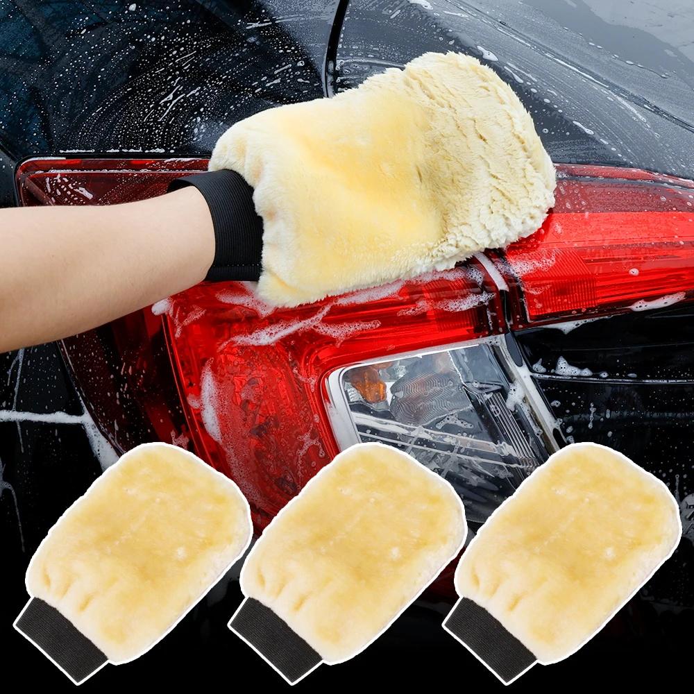 Waterdichte Microvezel Handschoenen voor Auto Wassen Zacht Verdikt Wol Pluche Auto Schoonmaak Mitt Dubbelzijdig Handschoen Auto Was Benodigdheden Keuken