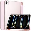 Case for iPad Pro 13 M4 2025 with Pen Holder-[Tri-fold Stand + Auto Wake/Sleep], Frosted Super Thin Hard PC Translucent Shell