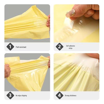 Milk Yellow Waterproof Self-Sealing Courier Bag - Thickened Express E-commerce Packaging