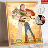 Disney Pearl Painting Toy Story Buzz Lightyear and Tris Handmade DIY Pearl Gem Painting Pictures Crafts Special Shape Home Wall Decoration