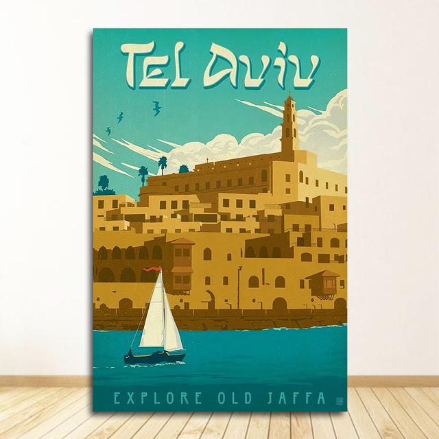 Prints Wall Art Canvas Painting Room Home Decor Bangkok Tel Aviv Europe World City Tour Travel Scenery Vintage Landscape Poster
