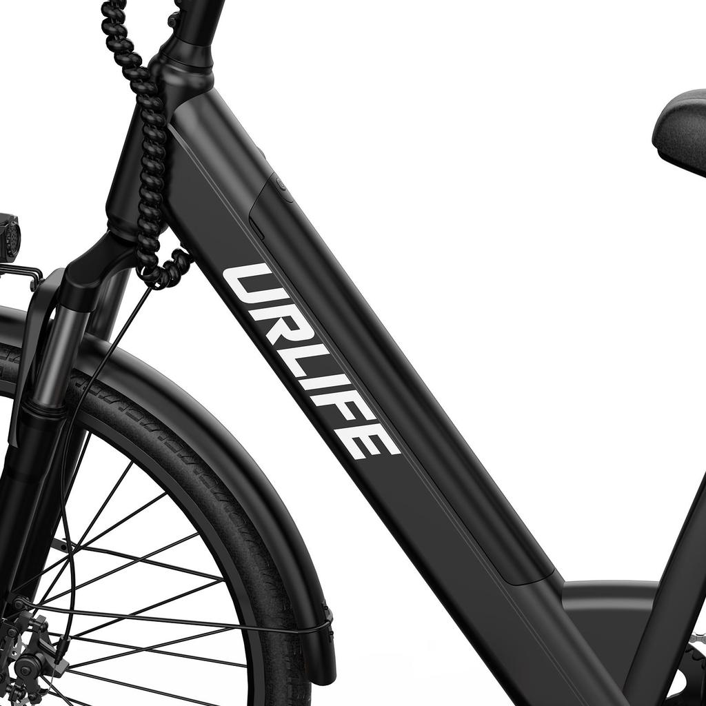 URLIFE E26 Urban Commuting E-Bike With TowSeat 36V13Ah Battery 350W Motor Eiectric Bike 26 Inch City Fat Tire Electric Bicycle