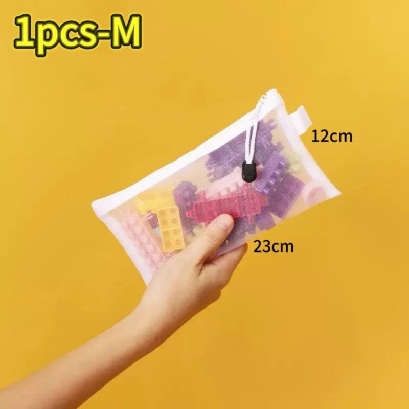 

1-12pcs Mesh Zipper File Bags Waterproof Moisture-proof Zipper Folder Toy Storage Bag Storage Tools Cosmetic Organization Bags