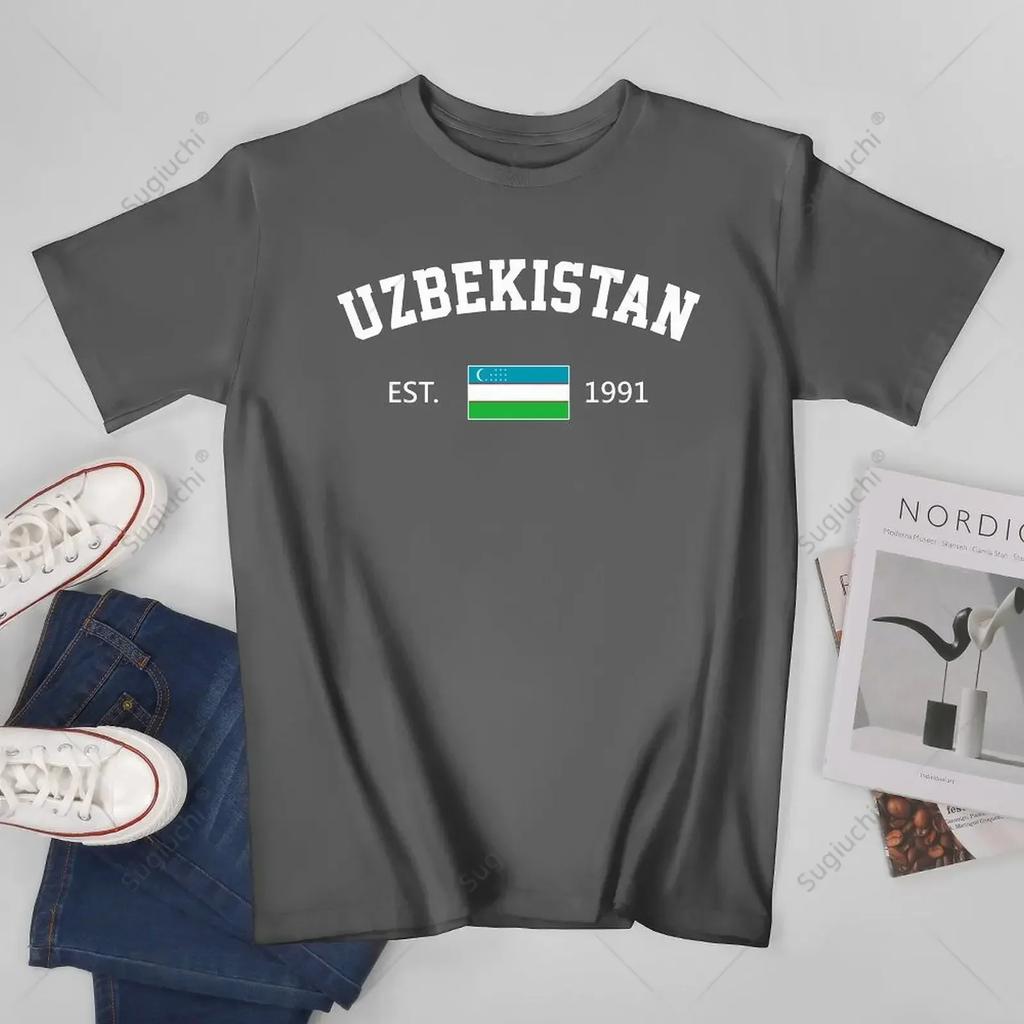 Unisex Unisex Uzbekistan EST1991 Independence Day Tshirt Tees T Shirts WoUnisex Boys 100 Cotton TShirt