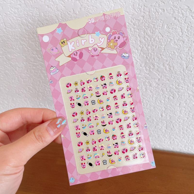 5D Embossed Cartoon Nail and Phone Stickers for Kids