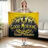 1PC Borussia Custom Name Patterned Flannel Blanket Suitable For All Seasons for Home Decor Warmth and Comfort Gifts Holiday Present