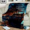 3D Pirate Ship Boat,Barque,Sailboat Blanket,Soft Throw Blanket for Home Bedroom Bed Sofa Picnic Travel Office Cover Blanket Kids