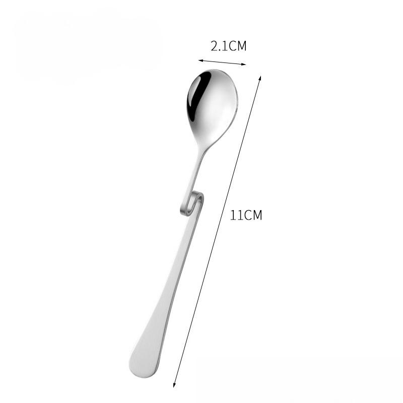 Hanging Cup Coffee Stirring Spoon Long Handle Stainless Steel Mixing Scoop Coffeeware Tableware Decor for Kitchen Accessories
