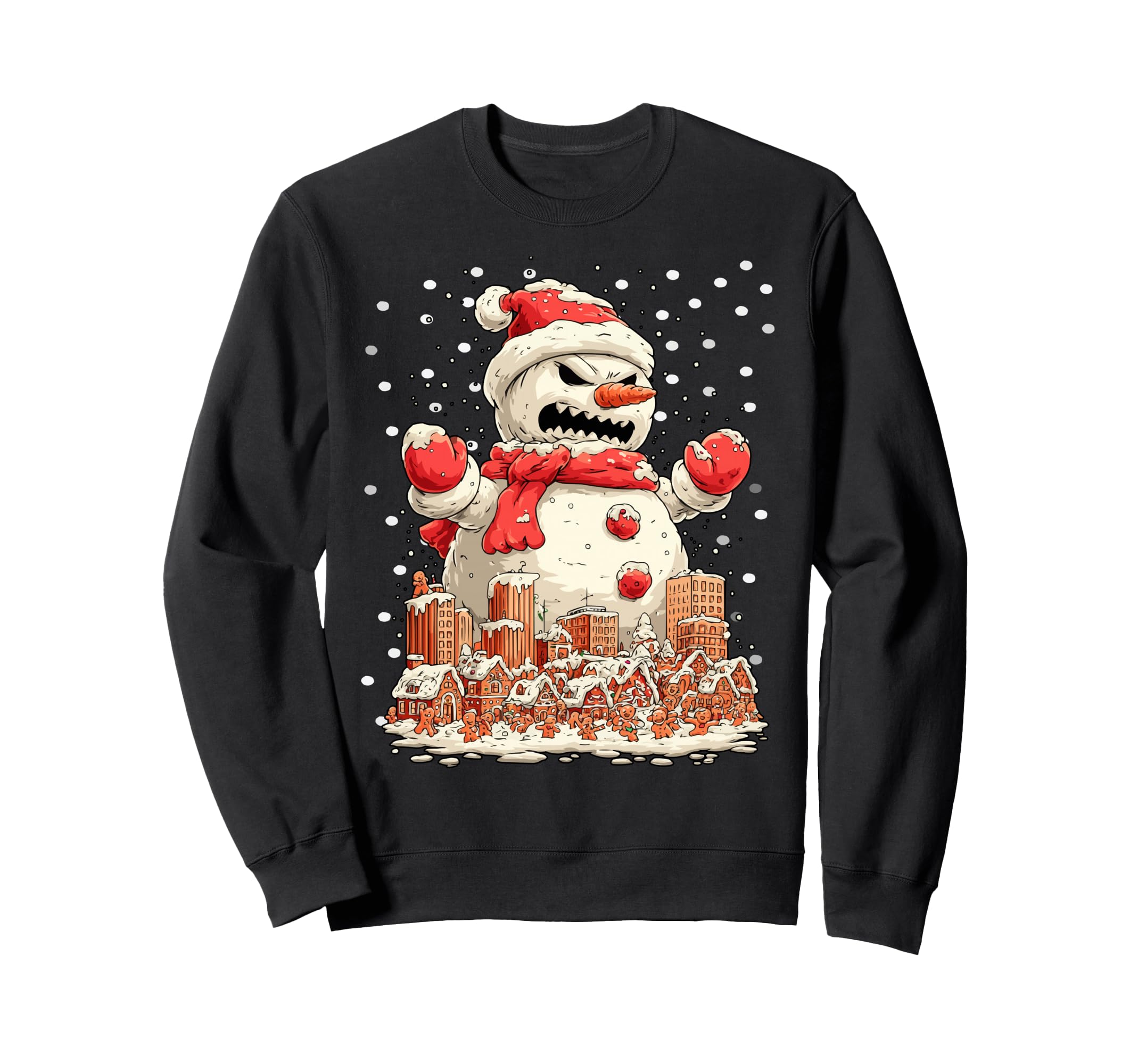 

Funny Santa Snowman Gingerbread Cookie Christmas Parody Sweatshirt чорний