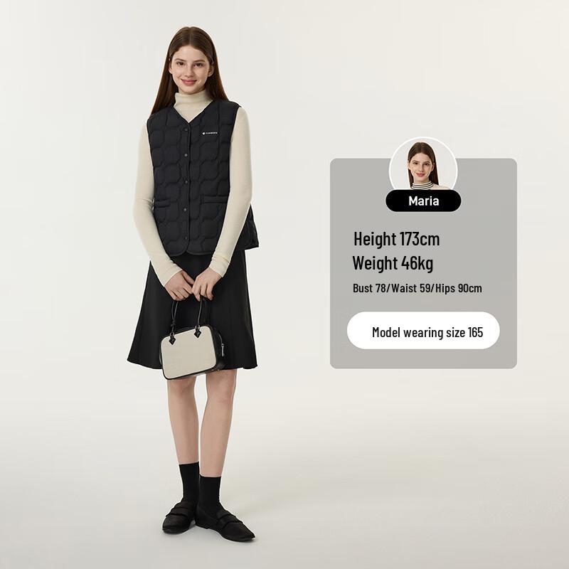 Tanboer Women's Lightweight V-Neck Down Vest TB5330106A