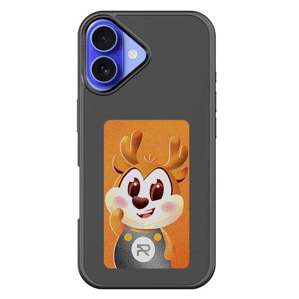 For iPhone 16 Plus Smart E-Ink Phone Case 4 Color HD 4 Inch Display NFC DIY Customized Screen
