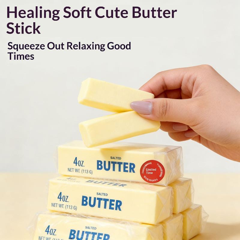Butter-Stick Squishy Spielzeug Langsam aufsteigend Langsam zurückfederndes Spielzeug Knetspielzeug Butterriegel Ziegelstein Sensorische Spielzeuge Anti-Stress-Entlastung Entspannung Geschenk