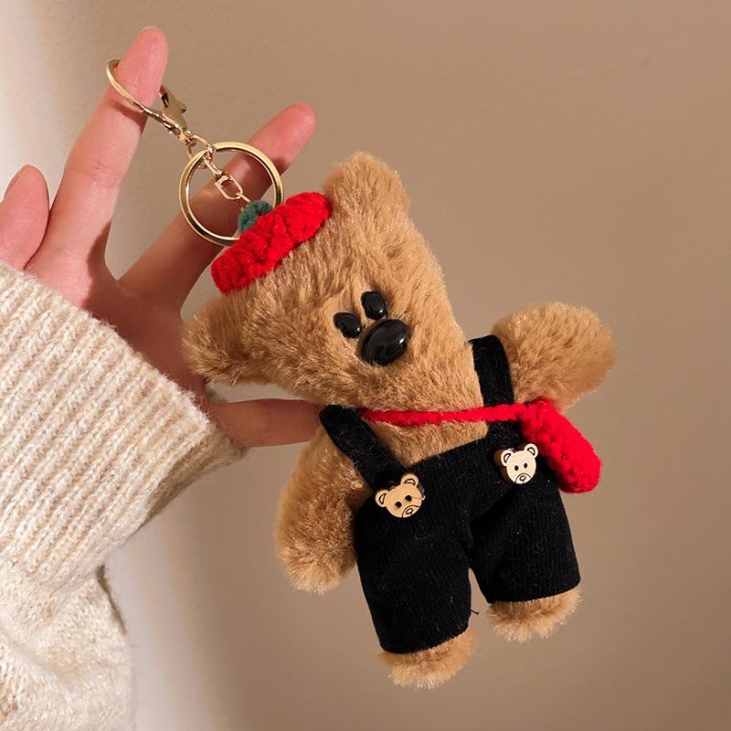 Pendant Plush Batch Bean Bear Kt Cat Keychain Couple Book Bag Mobile Phone Pendant
