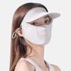 Protection Sunscreen Face Scarf Solid Color Face Cover Womne Sun Hats Face Gini Mask Ice Silk Mask