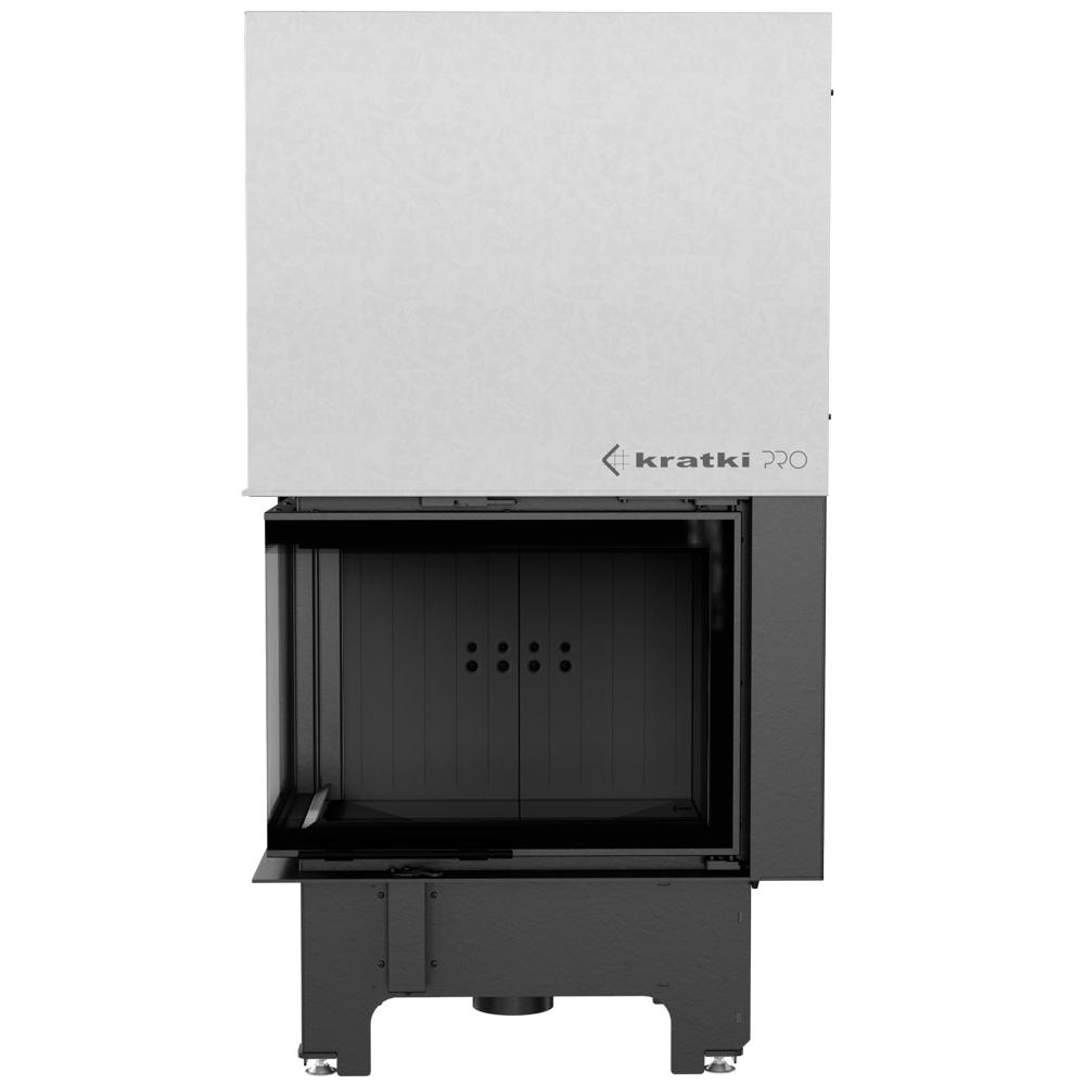 Steel fireplace KRATKI VNL 700/480 12 kW Ø 200 Lift-up black thermotec