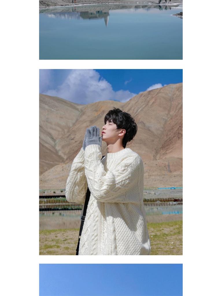 Men's Japanese Retro Hong Kong Literary Knit Sweater - Twisted Pattern, Round Neck, Autumn Casual