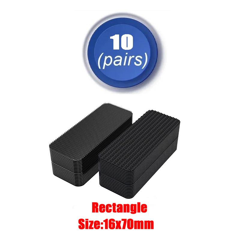 5/10pairs Carpet Mat Fixing Stickers Universal Car Foot Pad Invisible Non Slip Tape Nylon Magic Tape Auto Traceless Adhesive