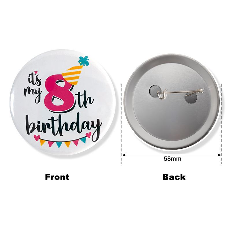 

Тематическая шапка-значок на первый день рождения новорожденного, эксклюзивный значок на день рождения ручной работы 2pcs