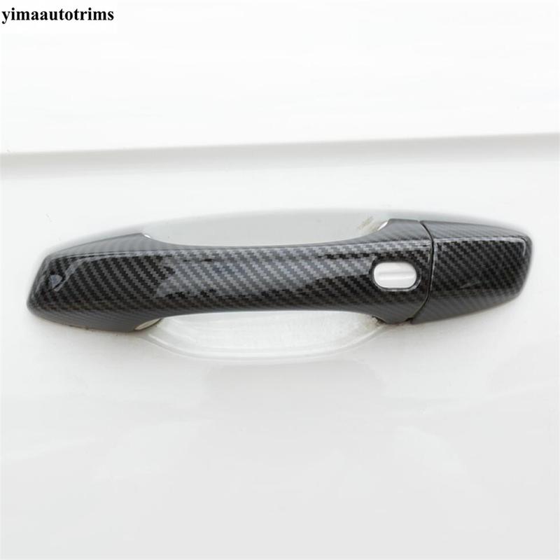 Rearview Mirror Cap Door Handle Cover Trim ABS Chrome / Carbon Fiber Accessories For VW Volkswagen Atlas / Teramont 2017 -