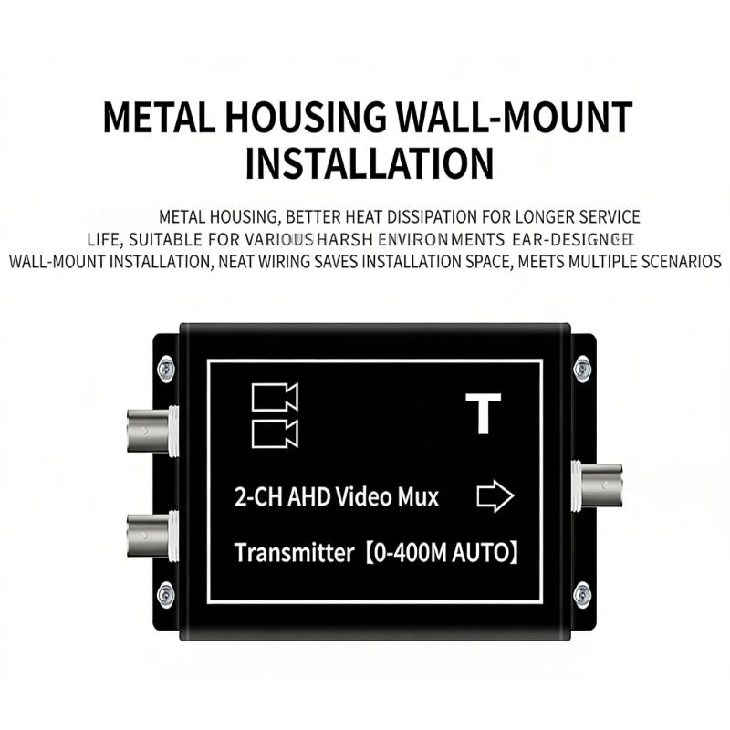 Two Channel Coaxial Processing Device Supports One To Two Signal Mixer For Security Observation Applications