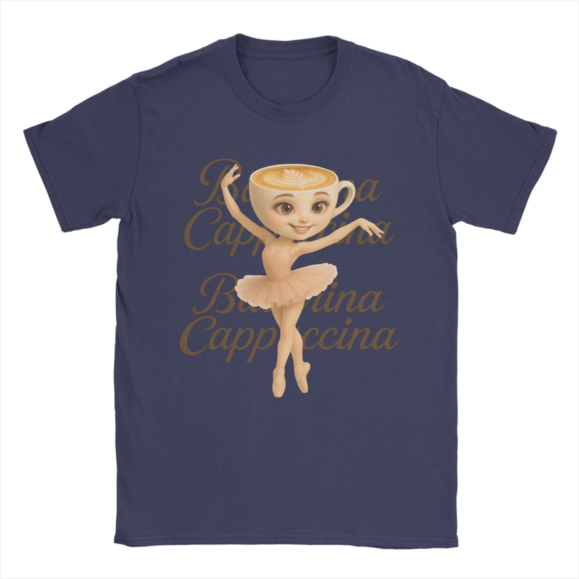 

Ballerina Cappuccina Italian Brainrot Meme Men T Shirts Tee Shirt Short Sleeve Round Collar T-Shirt 100% Cotton Clothing 4XL