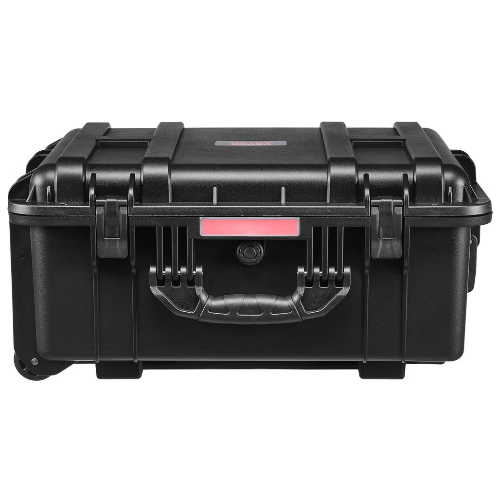 VEVOR 2.5 Cu.ft Weatherproof Hard Case, Waterproof Hard Case with Rolling Wheels and Retractable Pull Handle