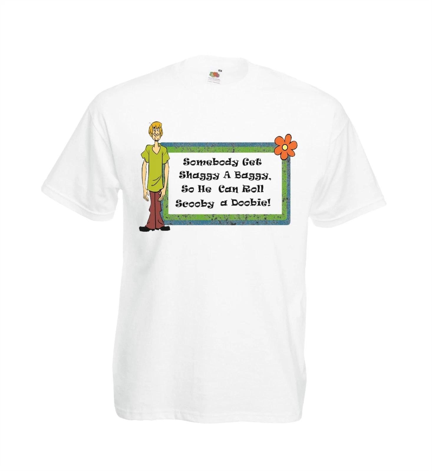 

Mens Roll A Doobie Stoner 420 Funny Cartoon Spoof Unisex White 100% Cotton T-shirt Mens Tees Top L