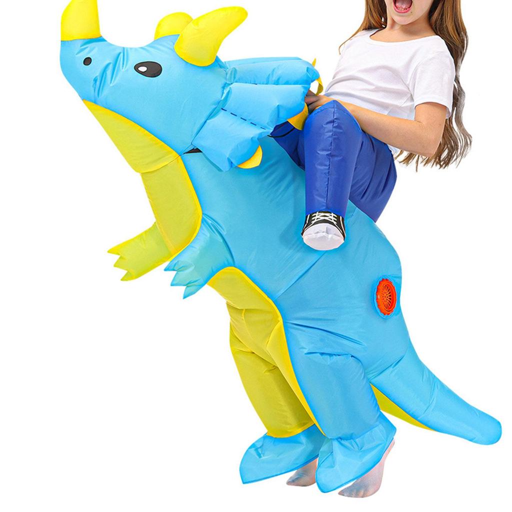 Aufblasbares Pferdekostüm Halloween Kostüm Cosplay Aufreitendes Triceratops Aufblasbares Outfit für Festival Performance Karneval