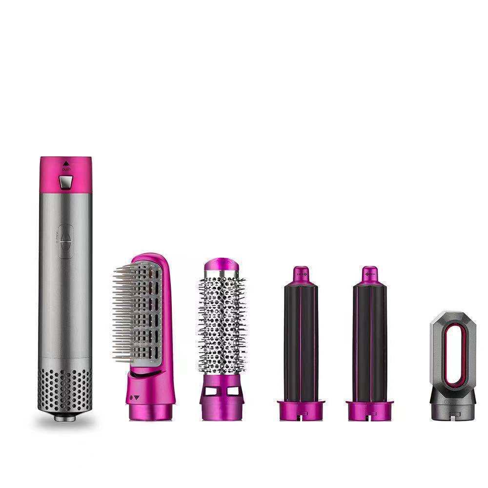 Cross-Border 5-in-1 Curling Iron & Hair Dryer: Hot Air Comb, Curl, Straighten, and Dry with Automatic Hair Suction