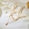 Pearl Shell Necklace Multilayer Seashell Choker New Sweater Chain  Jewelry