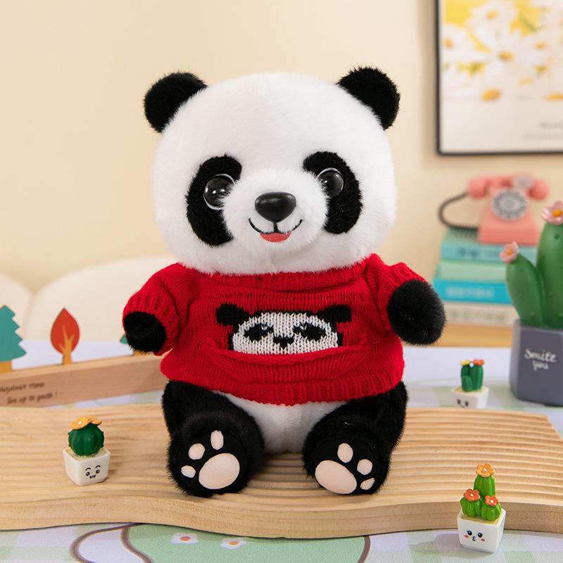 Sweater Giant Panda Plush Toy Cute Panda Doll Doll Zoo Event Souvenir Gift Ragdoll