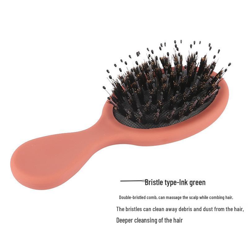 

Портативная женская мини-подушка-щетка из щетины кабана для пышной укладки и гладких волос 14.5*5*3 cm