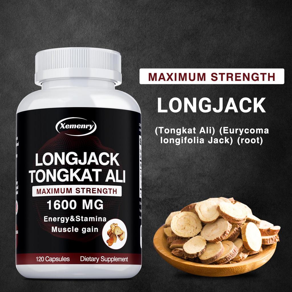 LONGJACK TONGKAT ALI - 1600 mg Per Serving - Herbal Extract - Supports Mental Focus and Strength Gains