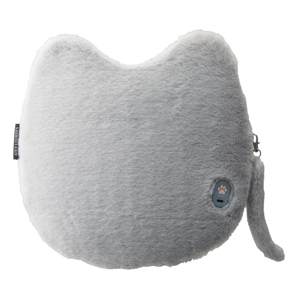 ATEX Lourdes Massage Cushion Cordless Gray Back Shoulder Waist Cat AX-HC140gr