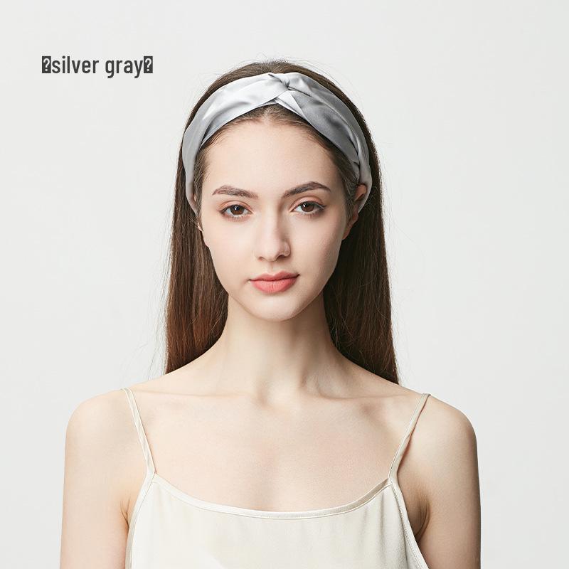 19 Momme Double Layer Silk Headband - 100% Mulberry Silk Hairband for Women, Perfect for Face Washing and Hair Styling