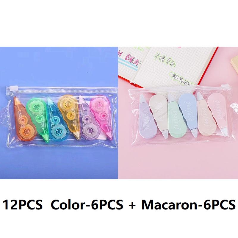 

6PCS Tape Corrector Sweet Things for School Kawaii Stationery for School Ribbon Corrector Tape Putty Corrector XZD01
