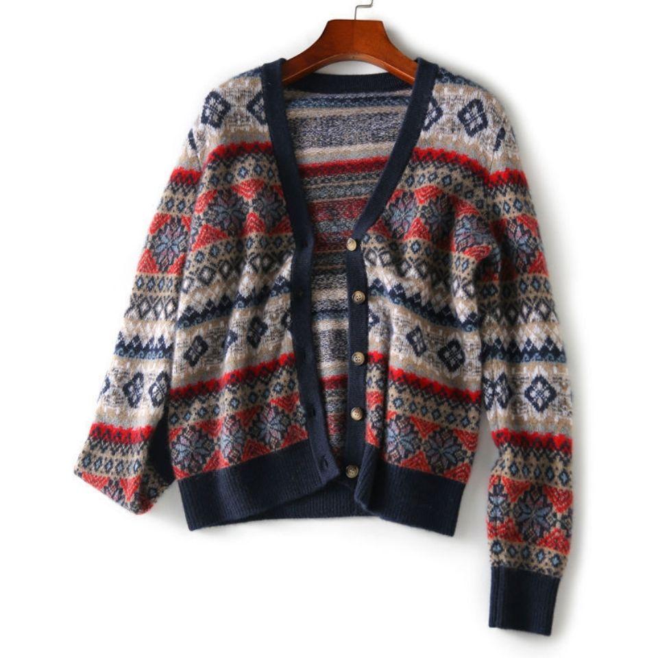 Loose Coat Women's New Autumn Winter Fashionable Casual Knitted Cardigan Ladylike Temperament Sweater Small Outer Wear