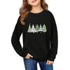 Children's Fashionable Casual Long-sleeved Loose Christmas Print Pullover Sweatshirt