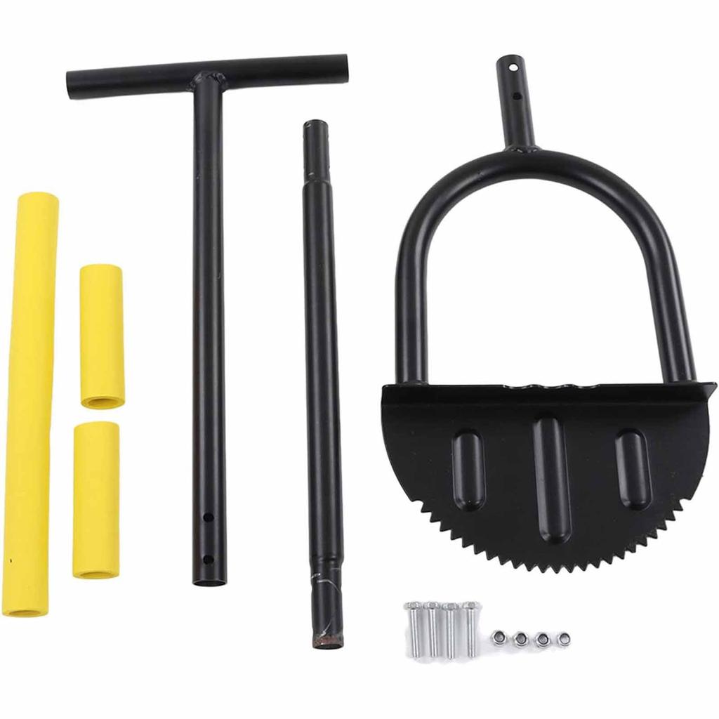 Garden Edge Trimming Shovel, Manual Step , Half-Moon Garden Edge Tool with Handle for Maintenance, Landscaping, and Yard Care