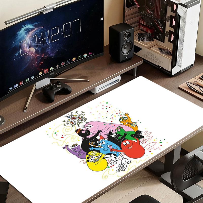 The Barbapapa Family Mouse Pad, Large Gaming Desk Mat, Non-slip XXL Mousepad for Laptop & Tablet, Mini PC Playmat with Stitched Edges