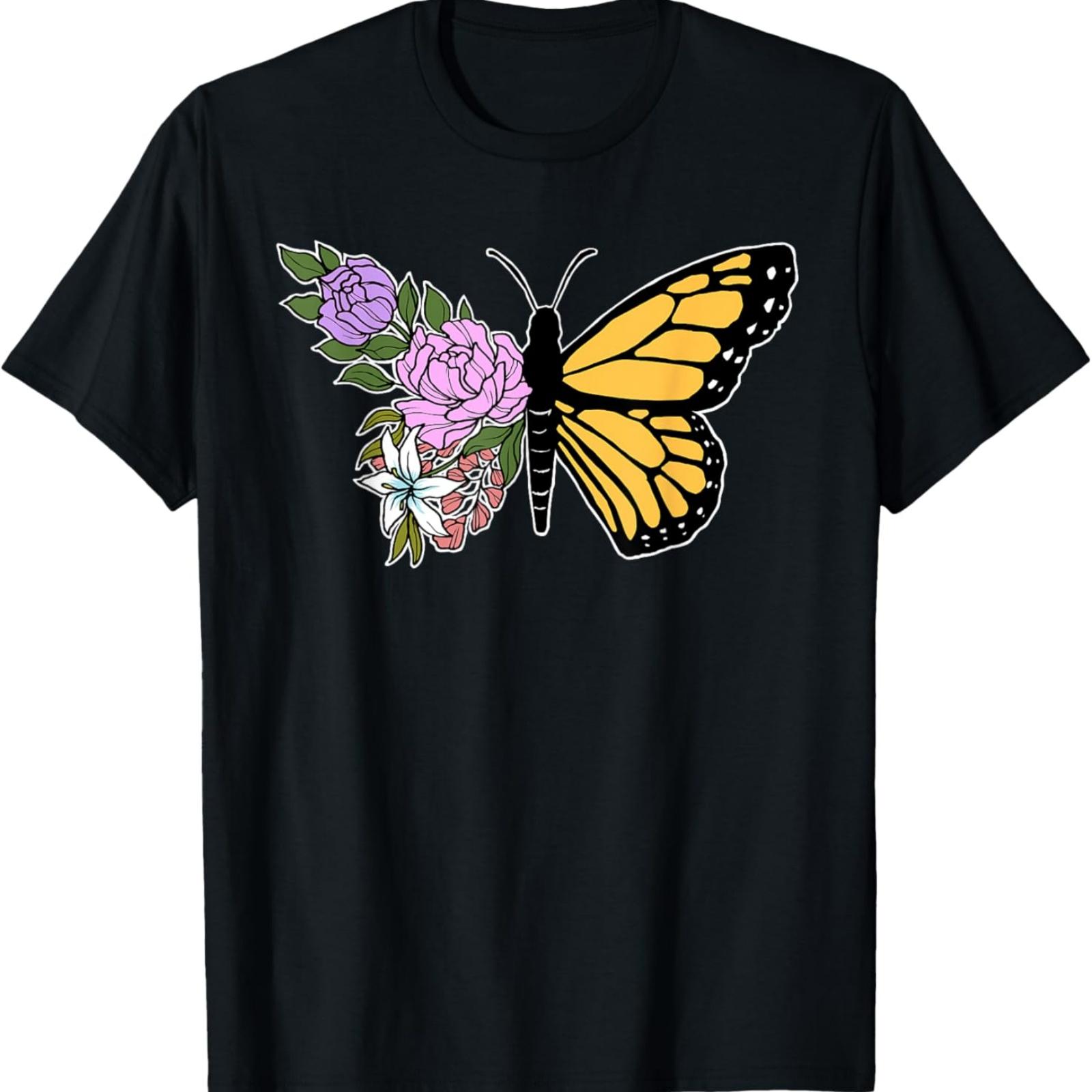 Monarch Butterfly Flower Cute Butterfly T-Shirt XXXXXL разноцветный