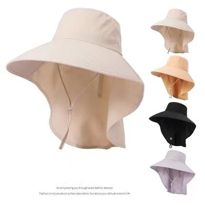 New Summer Women Sun Cap Neck Flap Visor Wide Brim Sun Protection Hat Floppy Foldable Roll-Up Sun Hats UPF Breathable Lightweight Sun Protection Hats