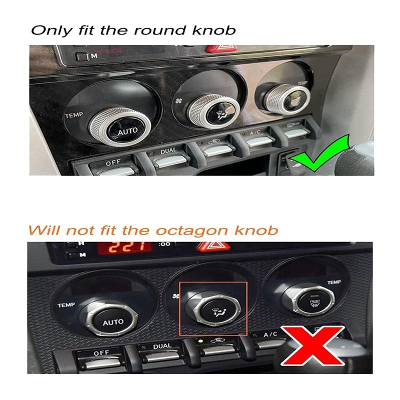 3 Stück Auto Mittelkonsole Luft AC Knopf Lautstärkeregler Ringe Zierblende Tasten für Subaru BRZ Toyota 86 GT86 2013- Teile Rot