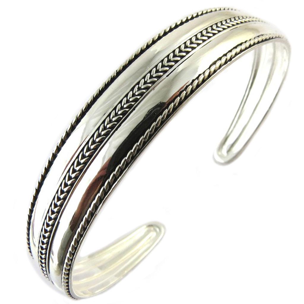 Les Trésors De Lily [P1974] - 'Thai' Silver Bracelet - 60 Mm 11 Mm