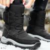 Men’s Winter Snow Boots Women Waterproof Hiking Boots Unisex Durable Outdoor Boots