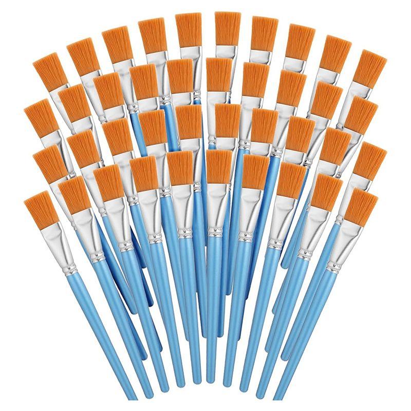 

A60Z1 Inch Wide Oil Painting Brushes Watercolor Brush 40Pcs Flat Paint Brushes Set Big Paint Professional Brush For Kidsmay