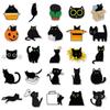 50 Black Cat Kitten Stickers: Waterproof Decoration for Suitcases, Scooters, and Laptops