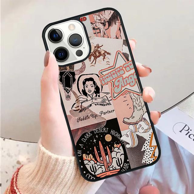 Western Cowgirl Cowboy Boho Aesthetic Phone Case Cover For iPhone 17 Air 15 16 14 Plus 11 12 13 Pro Max Apple max