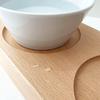 KATOMOKU Cat Beech Table, 2-Dish Capacity, Wood, km-123NA